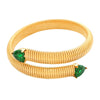316L Stainless Steel Geometric Snake Bone Elastic Bracelet With Electroplating Design