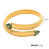 316L Stainless Steel Geometric Snake Bone Elastic Bracelet With Electroplating Design