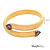 316L Stainless Steel Geometric Snake Bone Elastic Bracelet With Electroplating Design
