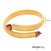 316L Stainless Steel Geometric Snake Bone Elastic Bracelet With Electroplating Design