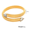 316L Stainless Steel Geometric Snake Bone Elastic Bracelet With Electroplating Design