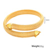 316L Stainless Steel Geometric Snake Bone Elastic Bracelet With Electroplating Design