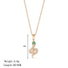 Titanium Steel Geometric Snake Pendant Necklace With Electroplating For Women