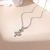 Titanium Steel Geometric Snake Pendant Necklace With Electroplating For Women