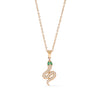 Titanium Steel Geometric Snake Pendant Necklace With Electroplating For Women