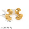 Titanium Steel Geometric Spiral Sshaped Women's Niche Design Electroplated Ring