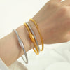 316L Stainless Steel Geometric Spring Snake Chain Magnetic Suction Elastic Women's Bracelet With Electroplating
