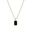 Titanium Steel Geometric Square Necklace For Women Electroplated Minimalist Style
