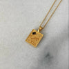 Titanium Steel Geometric Square Plate Multipendant Necklace With Electroplating