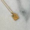 Titanium Steel Geometric Square Plate Multipendant Necklace With Electroplating