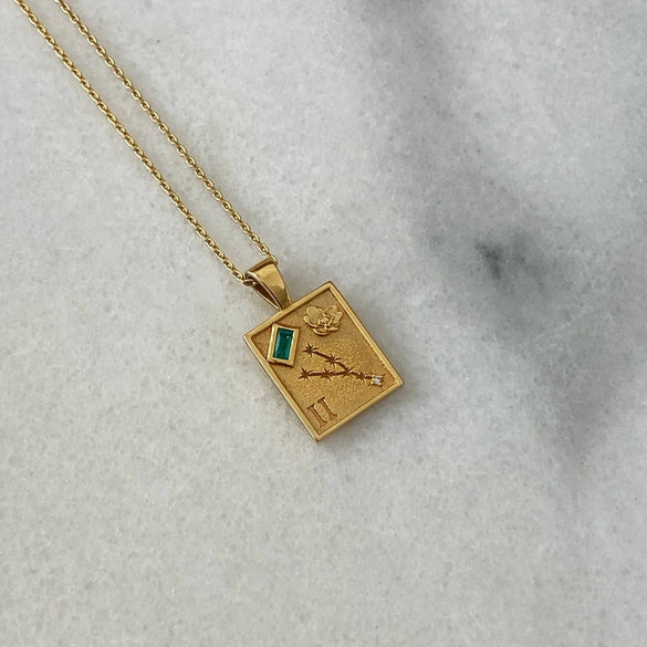 Titanium Steel Geometric Square Plate Multipendant Necklace With Electroplating