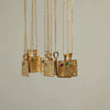 Titanium Steel Geometric Square Plate Multipendant Necklace With Electroplating
