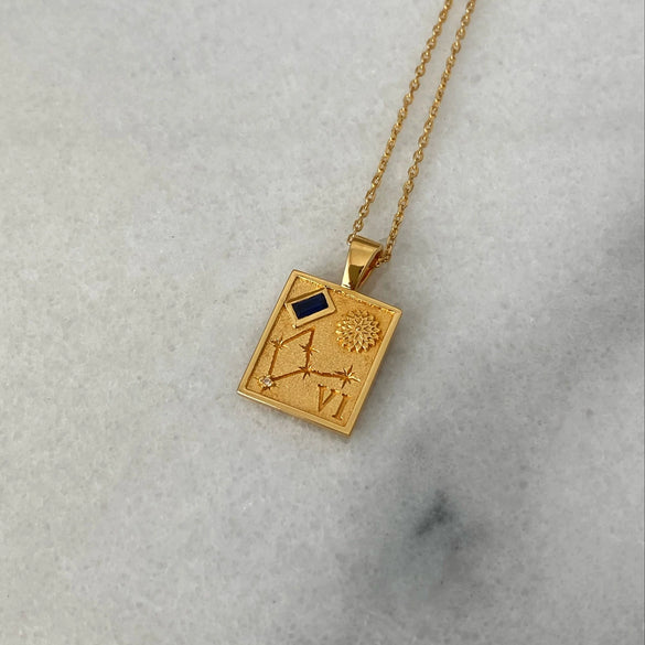 Titanium Steel Geometric Square Plate Multipendant Necklace With Electroplating