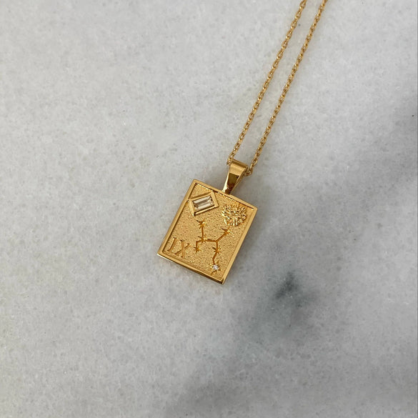 Titanium Steel Geometric Square Plate Multipendant Necklace With Electroplating
