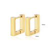 Titanium Steel Geometric Square Rectangular Ushape Electroplated Women's Simple Style Earrings
