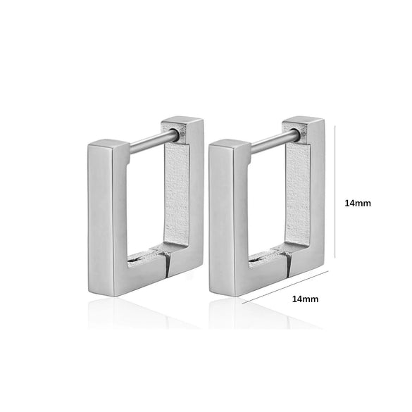 Titanium Steel Geometric Square Rectangular Ushape Electroplated Women's Simple Style Earrings