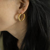 316L Stainless Steel Geometric Square Retro Women's Earrings With Electroplating