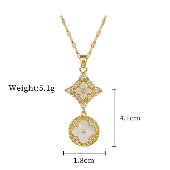 Titanium Steel Geometric Square Ring Star Earrings With Electroplating For Women