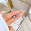 Titanium Steel Geometric Square Zircon Electroplated Minimalist Unisex Earrings