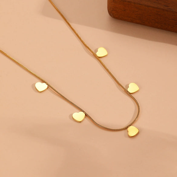 Titanium Steel Geometric Star And Moon Butterfly Pendant Necklace