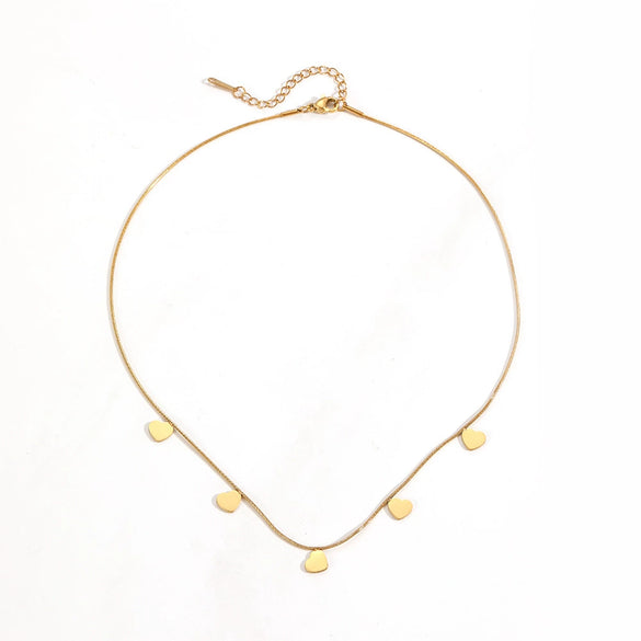 Titanium Steel Geometric Star And Moon Butterfly Pendant Necklace