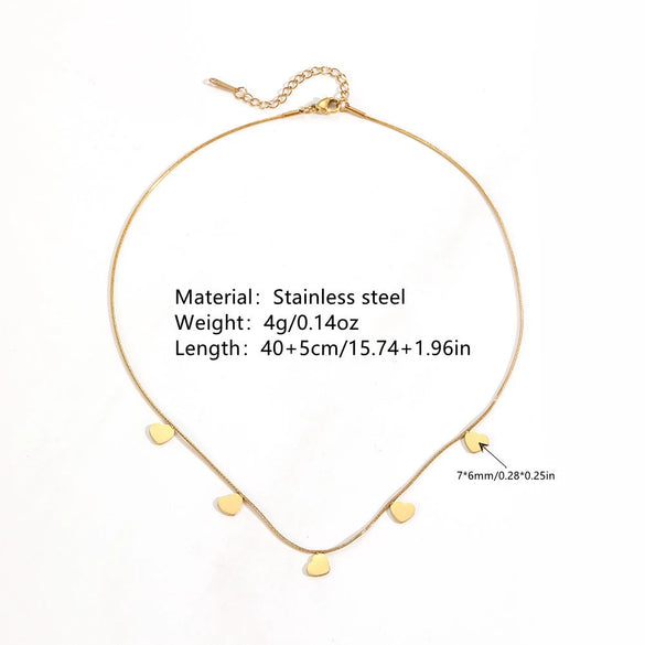 Titanium Steel Geometric Star And Moon Butterfly Pendant Necklace