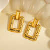 Titanium Steel Geometric Star Shape Diamond Plated Light Luxury Earrings For Women