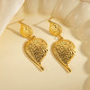Titanium Steel Geometric Star Shape Diamond Plated Light Luxury Earrings For Women