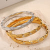 316L Stainless Steel Geometric Style Diamond Buckle Bracelet With Electroplating Jewelry