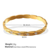 316L Stainless Steel Geometric Style Diamond Buckle Bracelet With Electroplating Jewelry