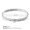 316L Stainless Steel Geometric Style Diamond Buckle Bracelet With Electroplating Jewelry