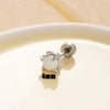 Titanium Steel Geometric Style Dragon Ball Dragon Claw Ear Nails For Women With Precious Stones