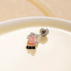 Titanium Steel Geometric Style Dragon Ball Dragon Claw Ear Nails For Women With Precious Stones