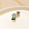 Titanium Steel Geometric Style Dragon Ball Dragon Claw Ear Nails For Women With Precious Stones