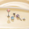 Titanium Steel Geometric Style Dragon Ball Dragon Claw Ear Nails For Women With Precious Stones