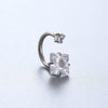 Titanium Steel Geometric Style Earrings With Zirconia