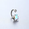 Titanium Steel Geometric Style Earrings With Zirconia