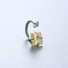 Titanium Steel Geometric Style Earrings With Zirconia