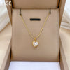 Titanium Steel Geometric Style Electroplated Cartoon Plants Flowers Necklace For Unisex