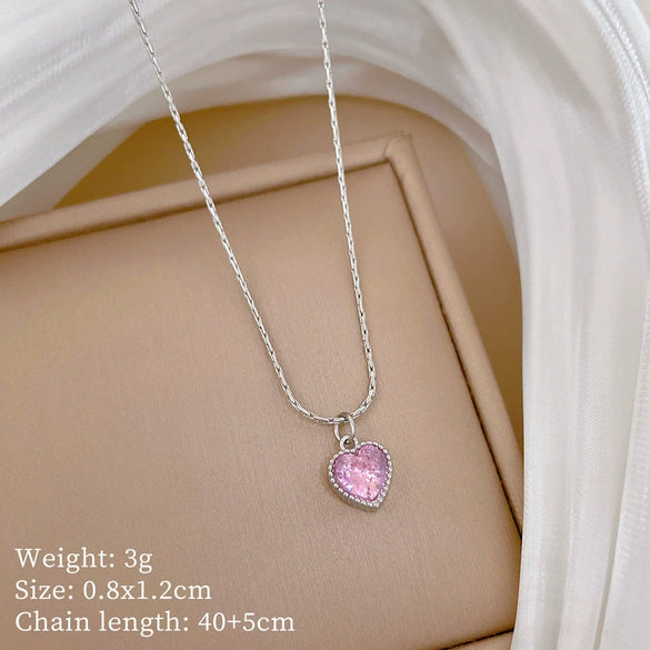 Titanium Steel Geometric Style Electroplated Cartoon Plants Flowers Necklace For Unisex