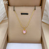 Titanium Steel Geometric Style Electroplated Cartoon Plants Flowers Necklace For Unisex