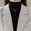 Titanium Steel Geometric Style Electroplated Necklace For Unisex