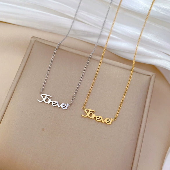 Titanium Steel Geometric Style Electroplated Necklace For Unisex