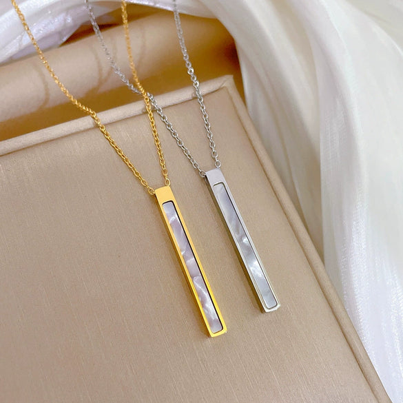 Titanium Steel Geometric Style Electroplated Necklace Unisex