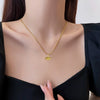 Titanium Steel Geometric Style Electroplated Necklace