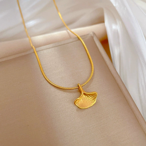Titanium Steel Geometric Style Electroplated Necklace