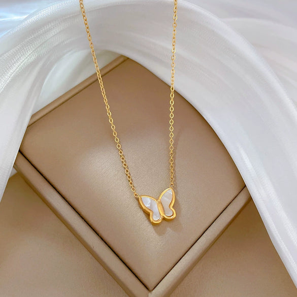 Titanium Steel Geometric Style Electroplated Necklace