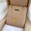 Titanium Steel Geometric Style Electroplated Necklace