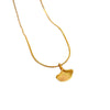 Titanium Steel Geometric Style Electroplated Necklace