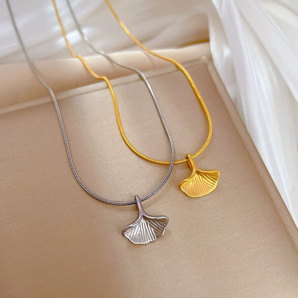 Titanium Steel Geometric Style Electroplated Necklace